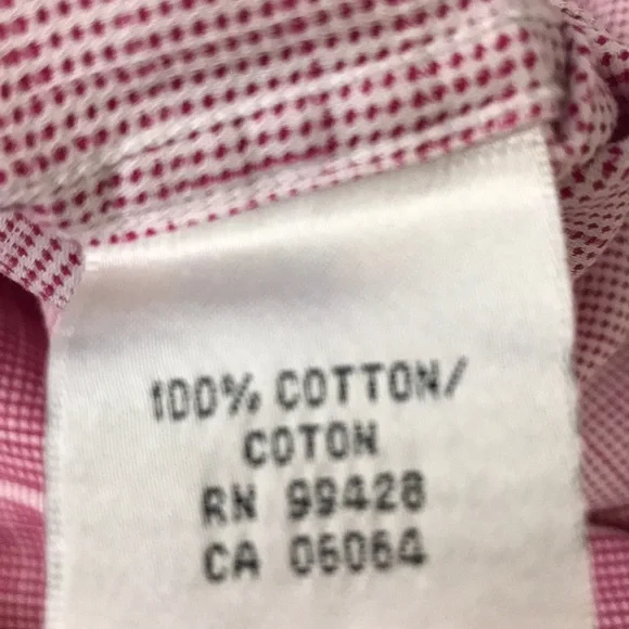 Bugatchi Mens Red White Dress Shirt - Picture 7 of 7